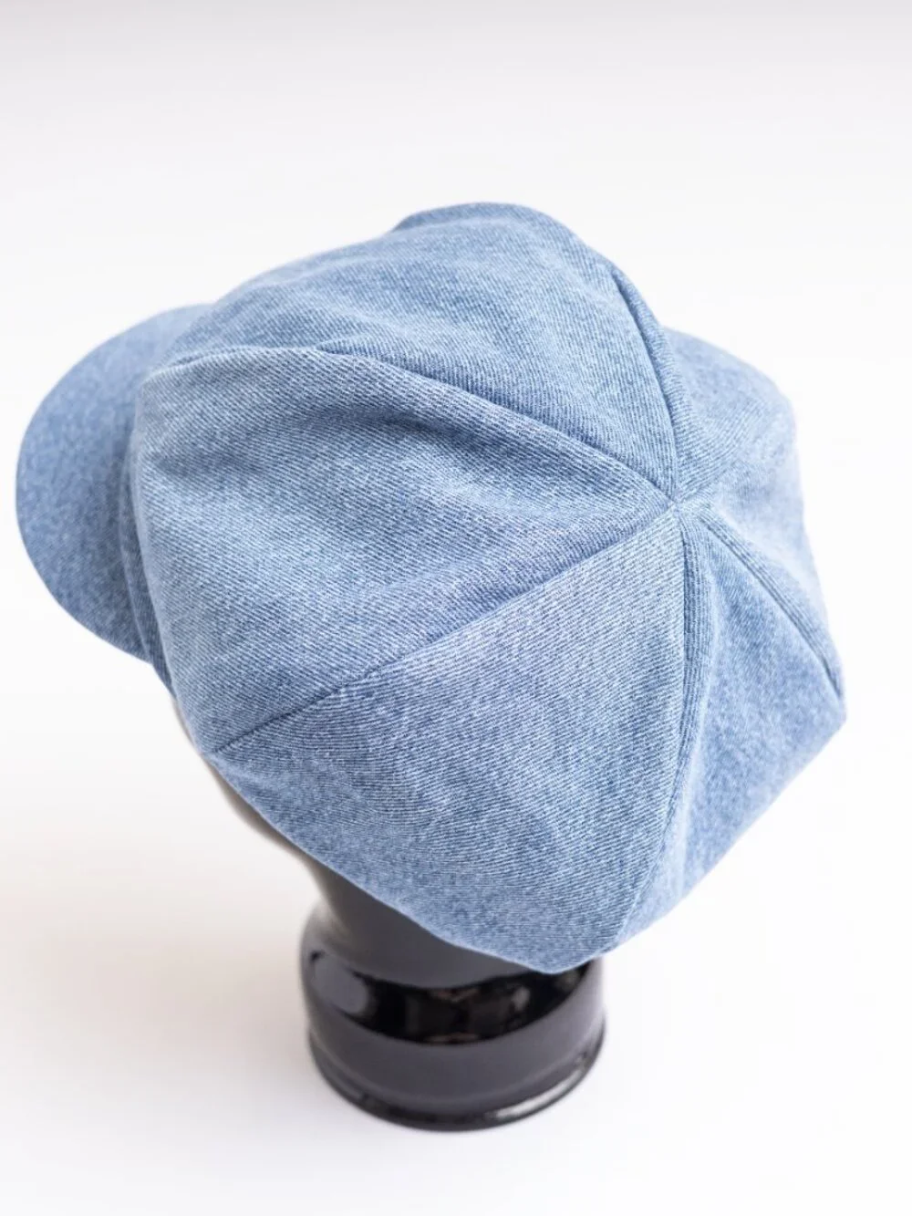 Upcycled Denim Newsboy Paperboy Cabbie Hat